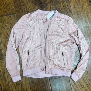 Blank‎ NYC Pink satin Bomber Jacket